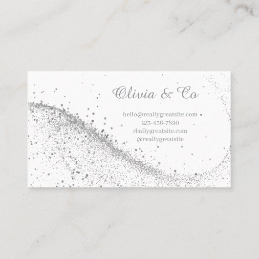 Elegant White Business Card Visitekaartje (Achterkant)