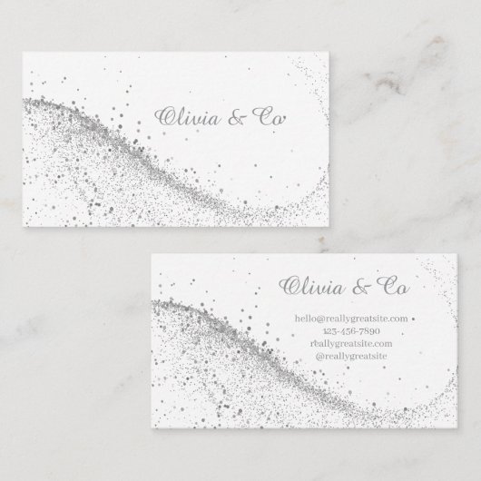 Elegant White Business Card Visitekaartje (Voorkant / Achterkant)