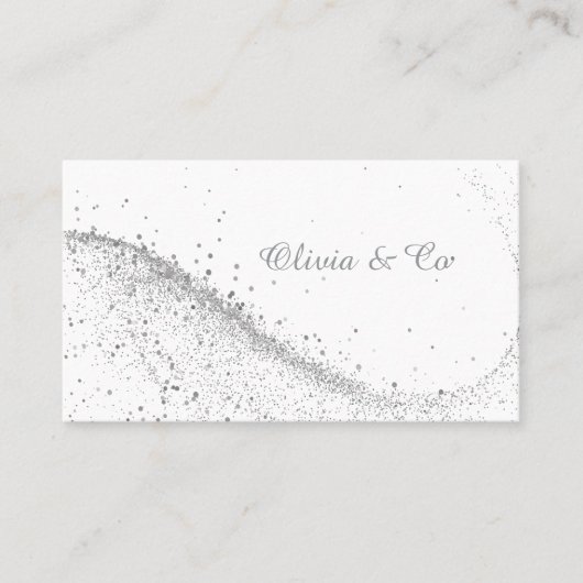 Elegant White Business Card Visitekaartje (Voorkant)