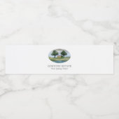 Elegant White Business Company Branded Water Waterfles Etiket (Enkel label)
