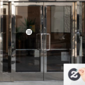 Elegant White Business| Custom Company Name & Logo Raamsticker (Kantoordeur)