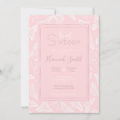 Elegant White Butterflies Roze Design Kaart (Voorkant)