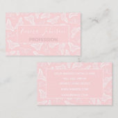 Elegant White Butterflies Roze Design Visitekaartje (Voorkant / Achterkant)