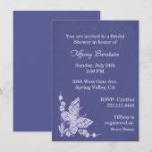 Elegant White Butterfly Bridal Shower Kaart (Voorkant / Achterkant)