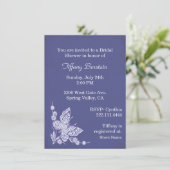 Elegant White Butterfly Bridal Shower Kaart (Staand voorkant)