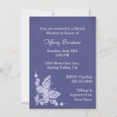 Elegant White Butterfly Bridal Shower Kaart (Voorkant)