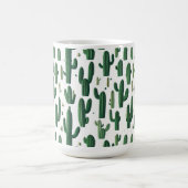 Elegant White Cactus Design Mug Koffiemok (Center)