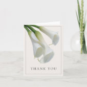 Elegant White Calla Lilies Bedankkaart (Voorkant)