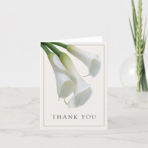 Elegant White Calla Lilies Bedankkaart