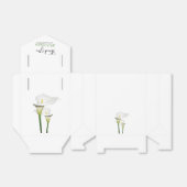 Elegant White Calla Lilies Wedding Bedankdoosjes (Uitgevouwen)