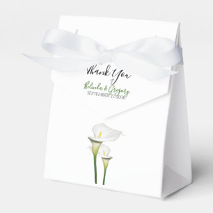 Elegant White Calla Lilies Wedding Bedankdoosjes
