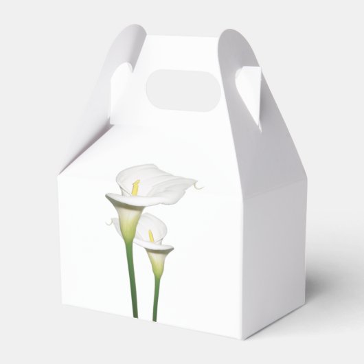 Elegant White Calla Lilies Wedding Bedankdoosjes (Achterkant)