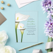 Elegant White Calla Lilies Wedding Invitations Acryl Uitnodigingen (Insitu (Huwelijk))