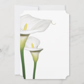 Elegant White Calla Lilies Wedding Invitations Kaart (Achterkant)