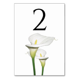 Elegant White Calla Lilies Wedding Kaart