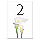 Elegant White Calla Lilies Wedding Kaart (Achterkant)