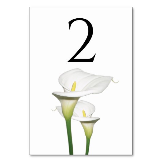 Elegant White Calla Lilies Wedding Kaart (Voorkant)