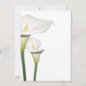 Elegant White Calla Lilies Wedding Save the Date (Achterkant)