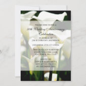 Elegant White Calla Lily 50th Wedding Jubileum Kaart (Voorkant)