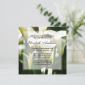 Elegant White Calla Lily 80th Birthday Party Kaart (Staand voorkant)