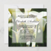 Elegant White Calla Lily 80th Birthday Party Kaart (Voorkant)