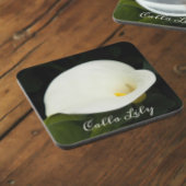 Elegant White Calla Lily Bloom Floral Bier Onderzetter