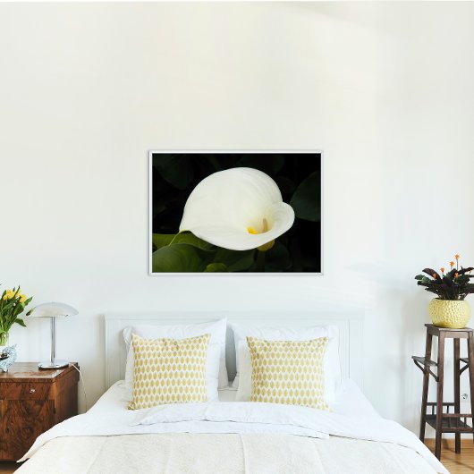 Elegant White Calla Lily Bloom Floral Perfect Poster