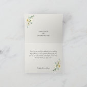 Elegant White Calla Lily & Eucalyptus Wedding dan Bedankkaart (Binnen)