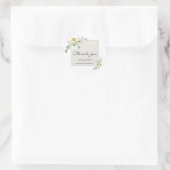 Elegant White Calla Lily & Eucalyptus Wedding Ronde Sticker (Tas)