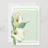 Elegant White Calla Lily Floral 50th Birthday Kaart (Achterkant)