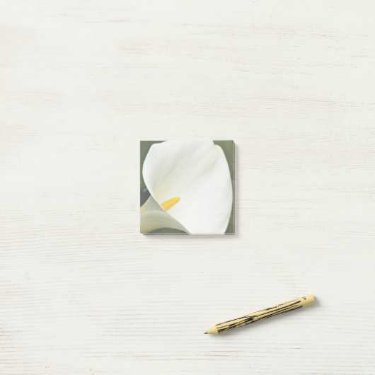 Elegant White Calla Lily Floral Post-it® Notes (Op bureau)