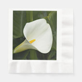 Elegant White Calla Lily Floral Servet (Voorkant)
