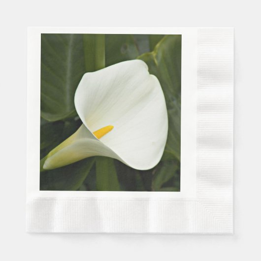 Elegant White Calla Lily Floral Servet (Voorkant)