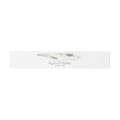 Elegant White Calla Lily Flowers Floral Wedding Uitnodigingen Wikkel (Vlak)
