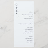 Elegant White Calligraphy Menu (Voorkant)