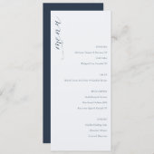 Elegant White Calligraphy Menu (Voorkant / Achterkant)
