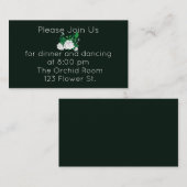 Elegant White Camellia Reception Informatiekaartje (Voorkant / Achterkant)