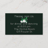 Elegant White Camellia Reception Informatiekaartje (Voorkant)