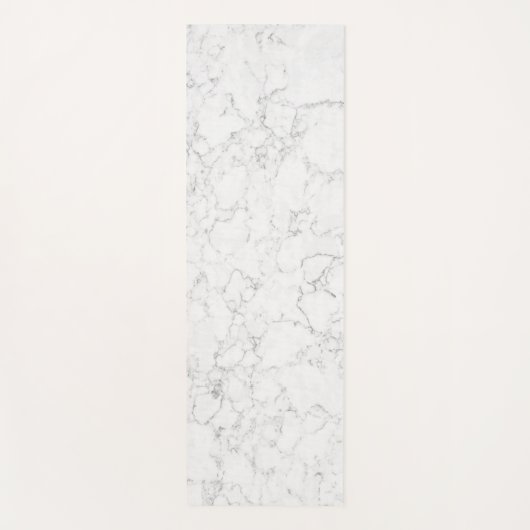 Elegant White Carrara Marble Yogamat (Voorkant)