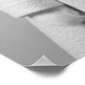 Elegant White Cat in Fur Collar Coat Sunglasses Poster (Hoek)