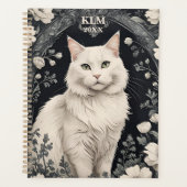 Elegant White Cat Planner (Voorkant)