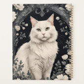 Elegant White Cat Planner (Achterkant)
