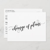 Elegant White Change of Plans Postponed Wedding Briefkaart (Voorkant / Achterkant)