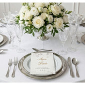 Elegant White Cherry Blossom & Gold Script Save The Date