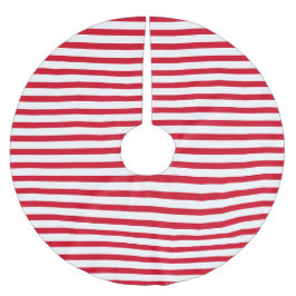 Elegant White Christmas Red Stripe Kerstboom Rok