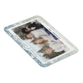 Elegant White Christmas Snowflake Crystal Bokeh Magneet (Rechterzijde)