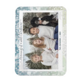 Elegant White Christmas Snowflake Crystal Bokeh Magneet (Verticaal)