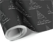 Elegant White Christmas Tree Christmas Cadeaupapier (Rol Hoek)