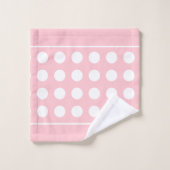 Elegant White Circles on Light Roze met mama in de Bad Handdoek (Wasdoekje)