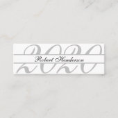 Elegant white classic insert card afstuderen name contactkaartje (Voorkant)